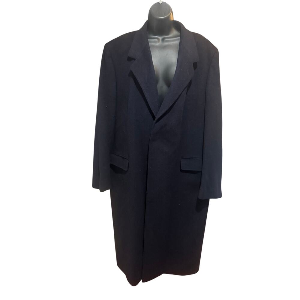 Men's vintage 100% cashmere overcoat made in england 44L
